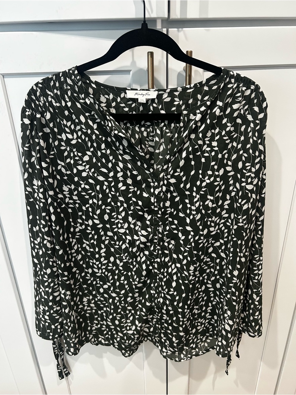 Monday Fun Tie Sleeve Blouse